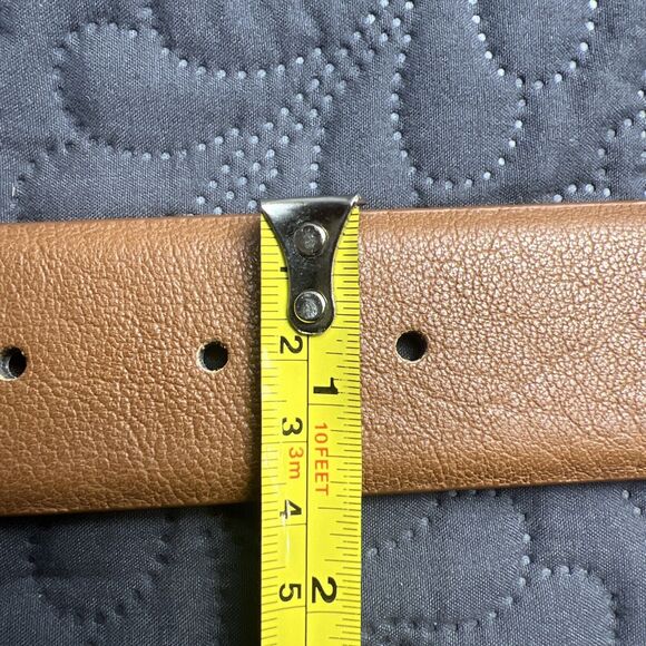 Vince Camuto Cognac Belt w/Gold Buckle, Ring loops & Medallion SZ L: NWT Beige - Picture 10 of 10